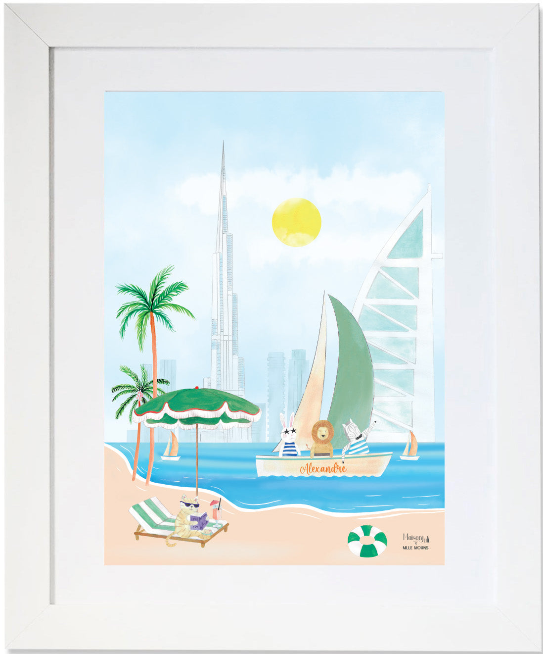 Le voilier sur la plage de Dubai pour garcons