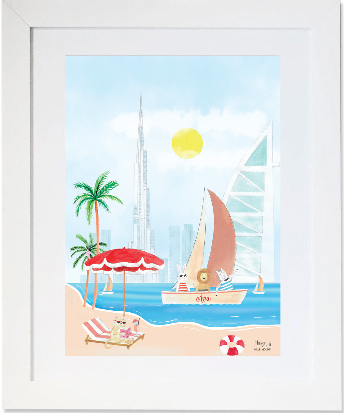Le voilier sur la plage de Dubai pour filles