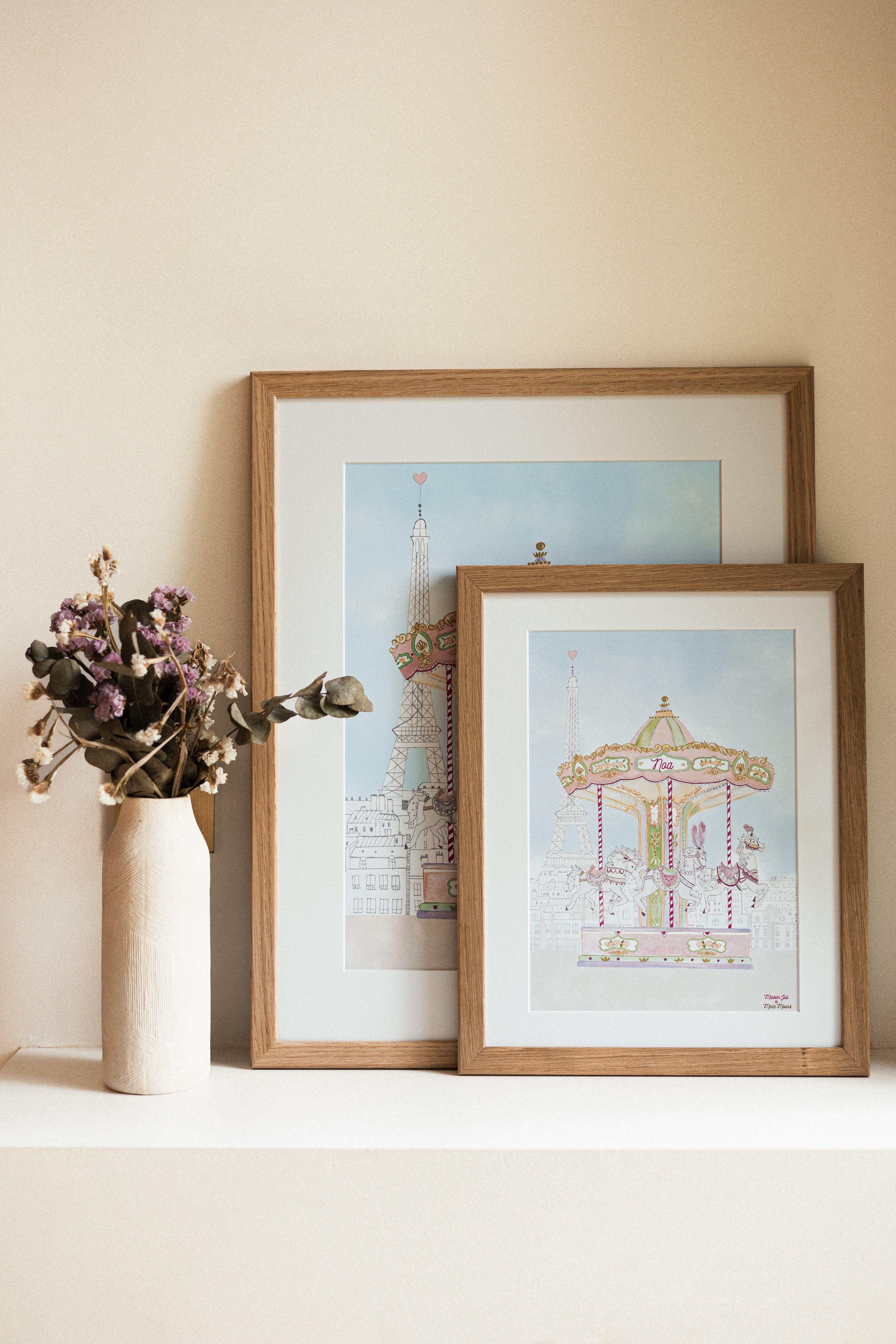 Carrousel du Trocadéro Illustration personnalisable pour garçon