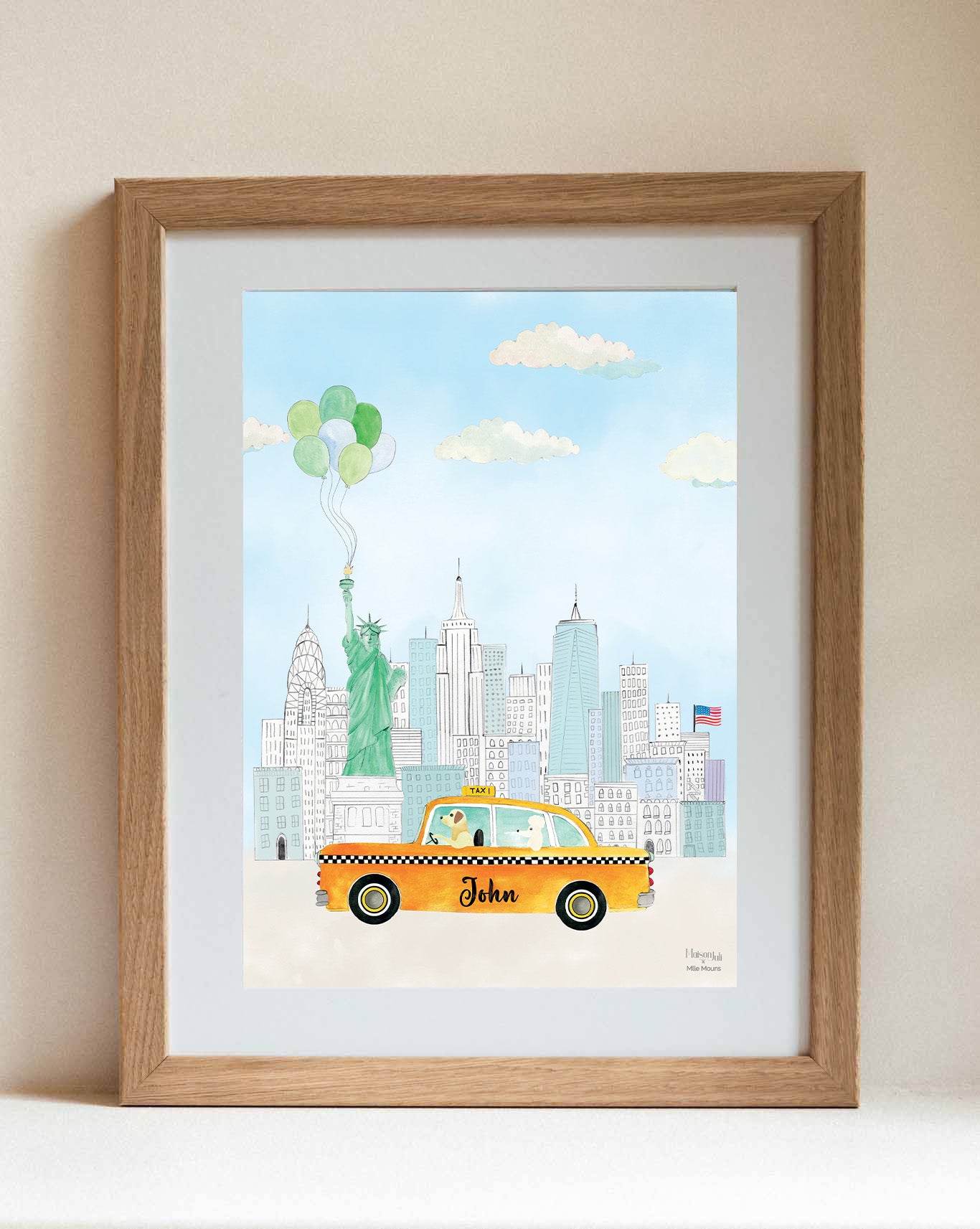 Le Taxi Jaune Personnalisable de New York pour les garçons
