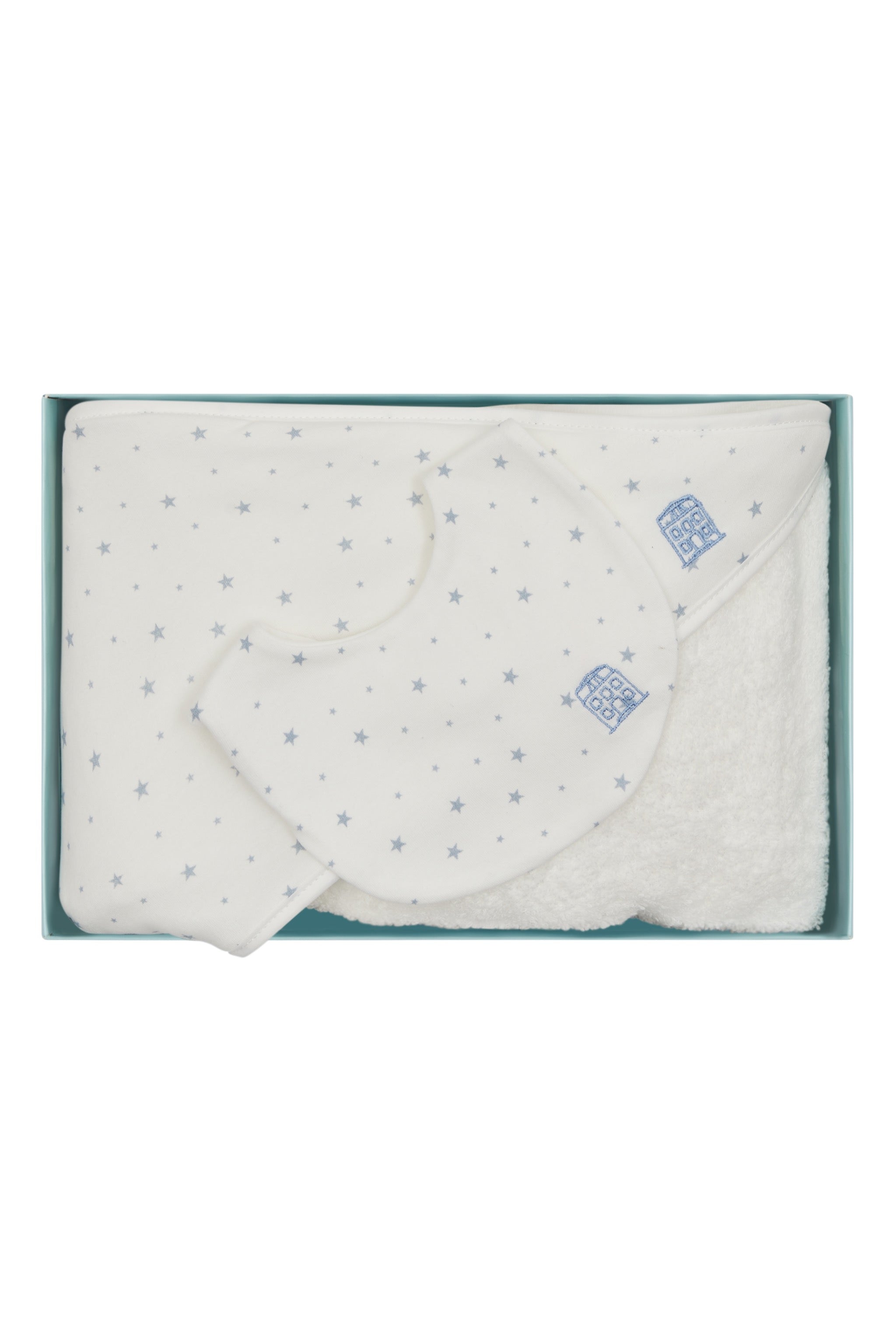 L'ensemble essentiel nouveau-né en bleu