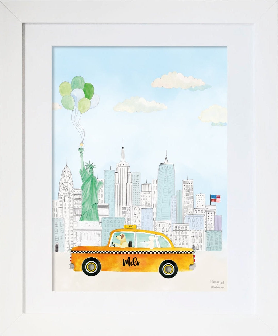 Le Taxi Jaune Personnalisable de New York pour les garçons