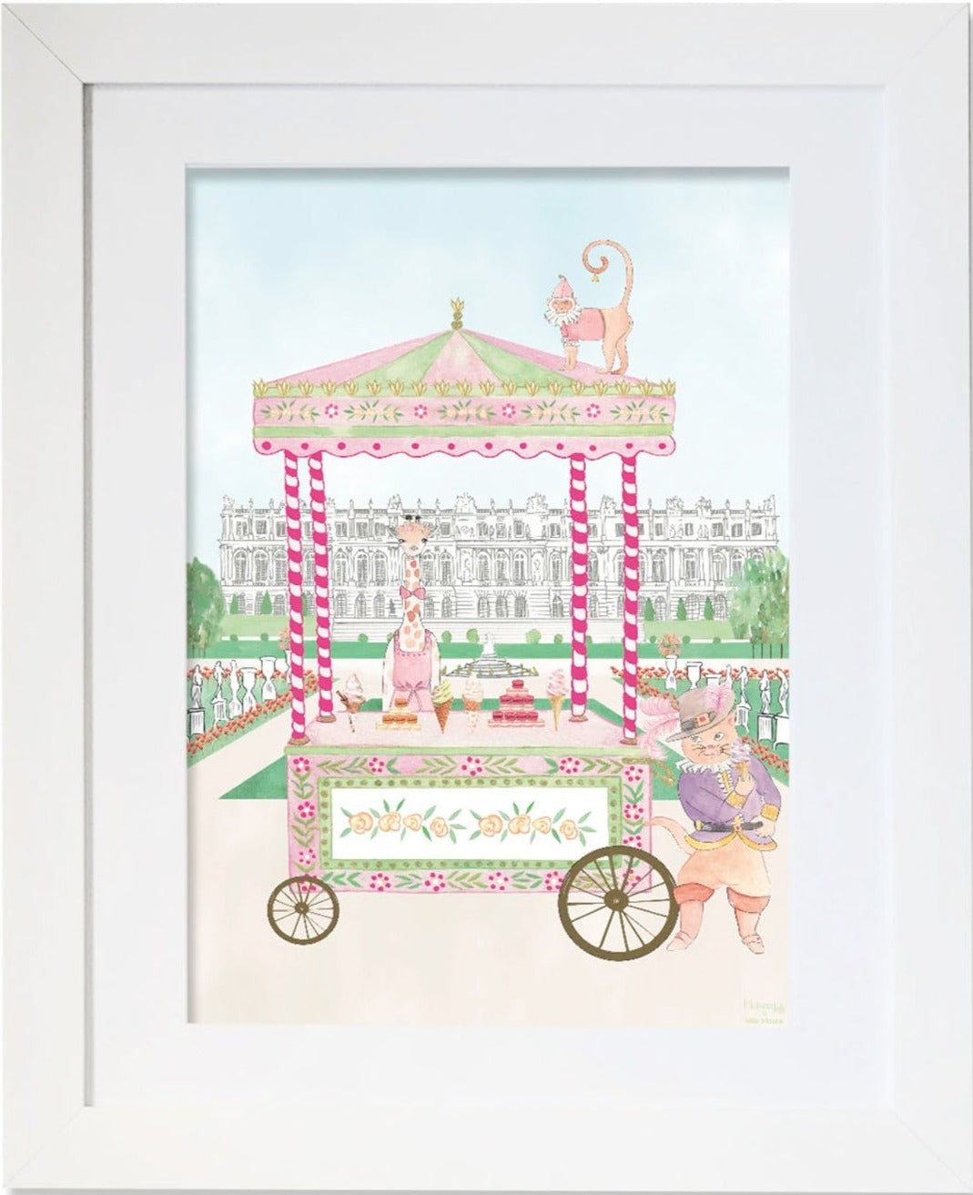 Stand de glaces animaux au château de Versailles personnalisable pour filles