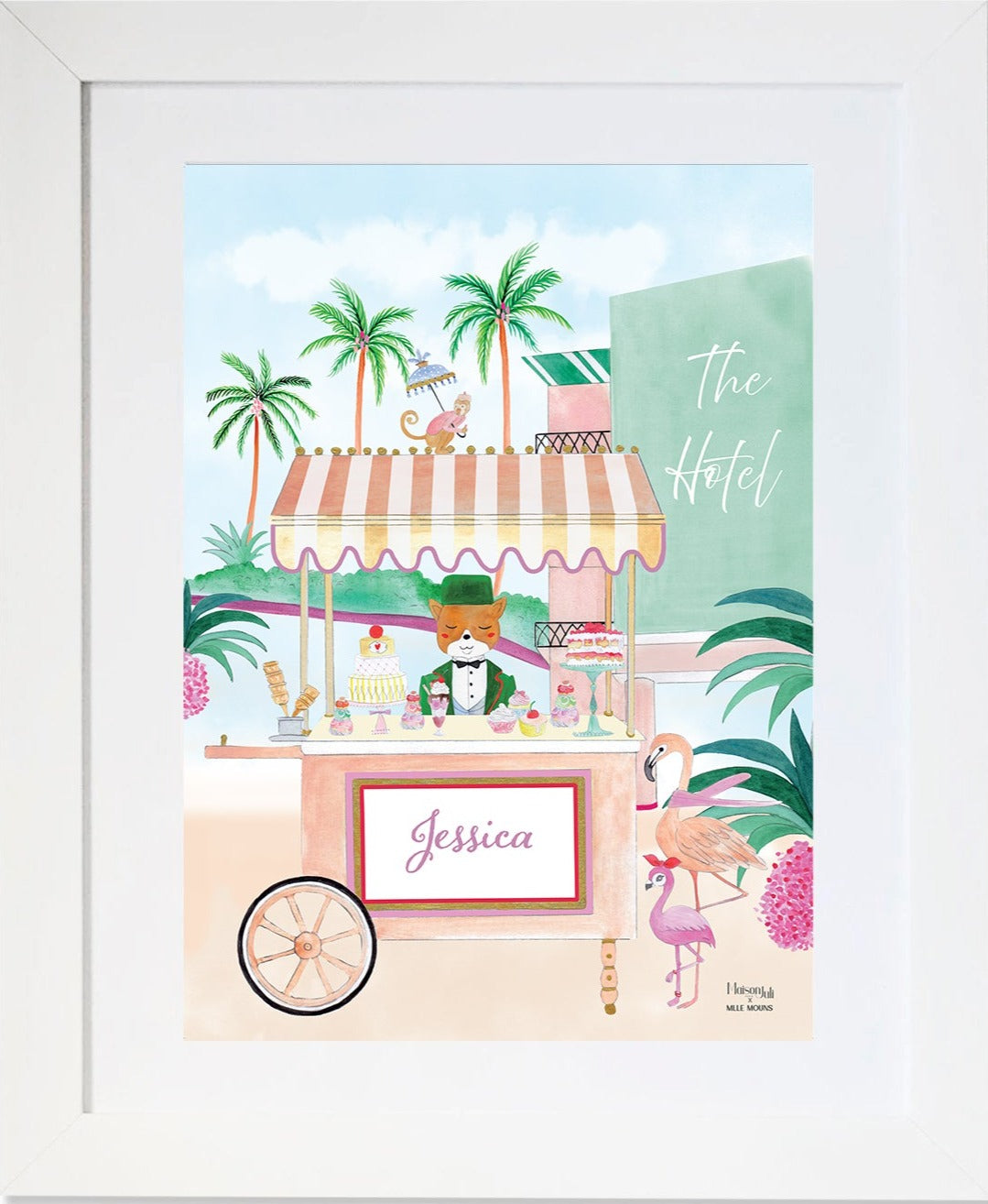 The Personalised Beverly Hills Artwork for girls