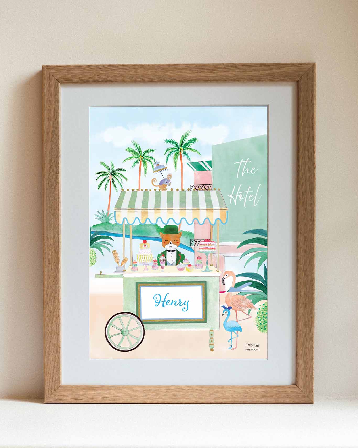 The Personalised Beverly Hills Artwork for boys