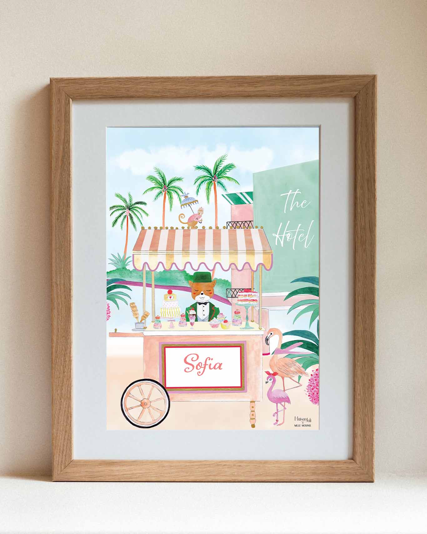 The Personalised Beverly Hills Artwork for girls