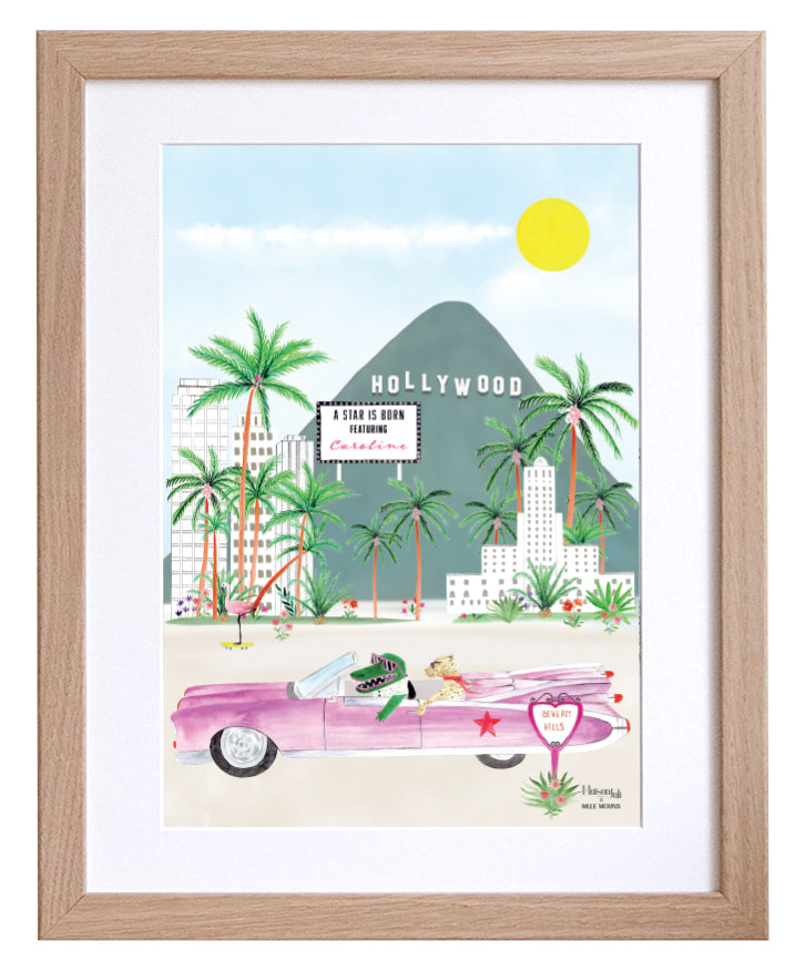 The Personalised Hollywood Artwork for girls