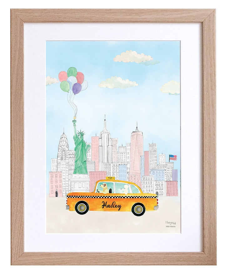 The Personalised Yellow Taxi of New York for girls