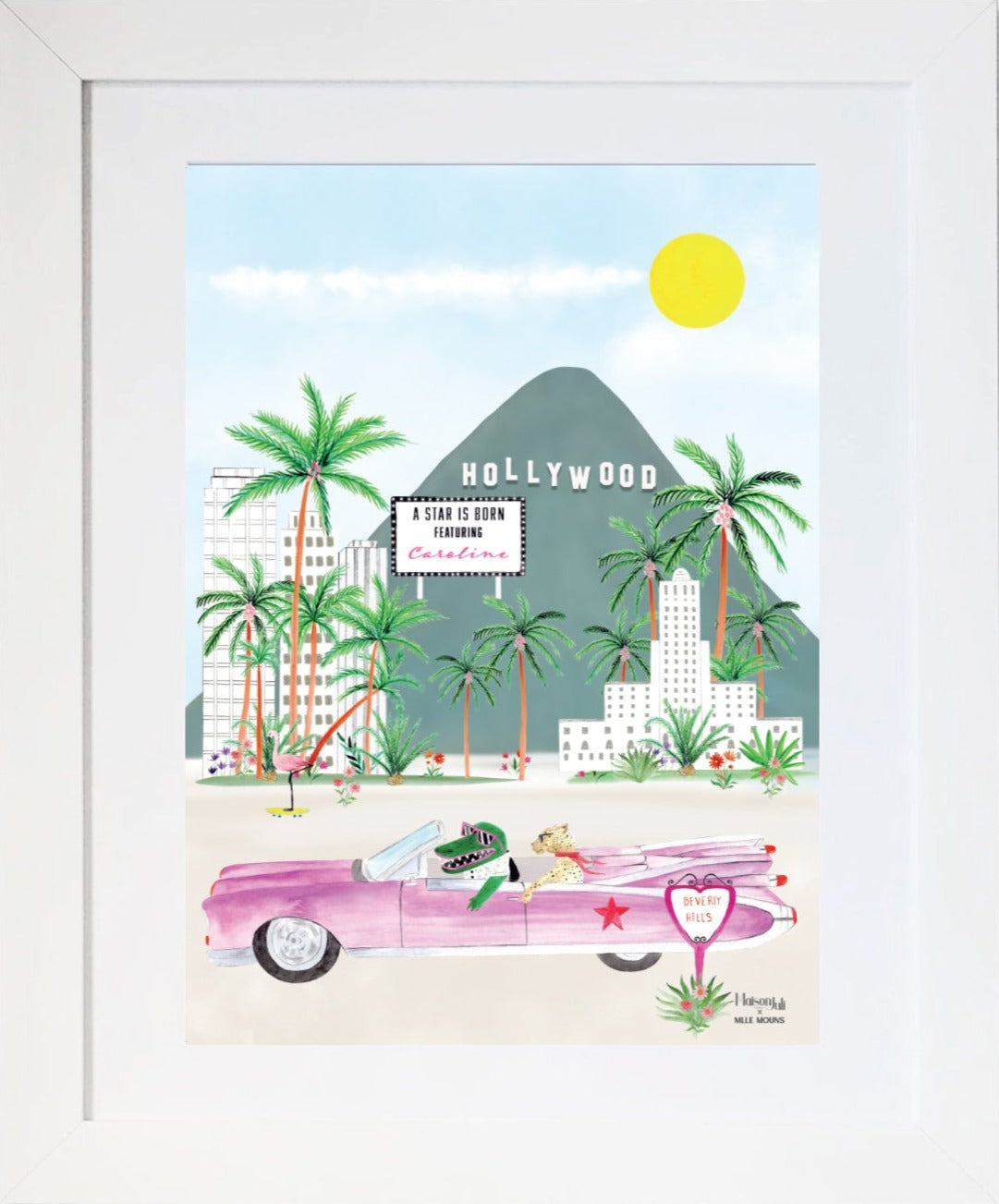 The Personalised Hollywood Artwork for girls