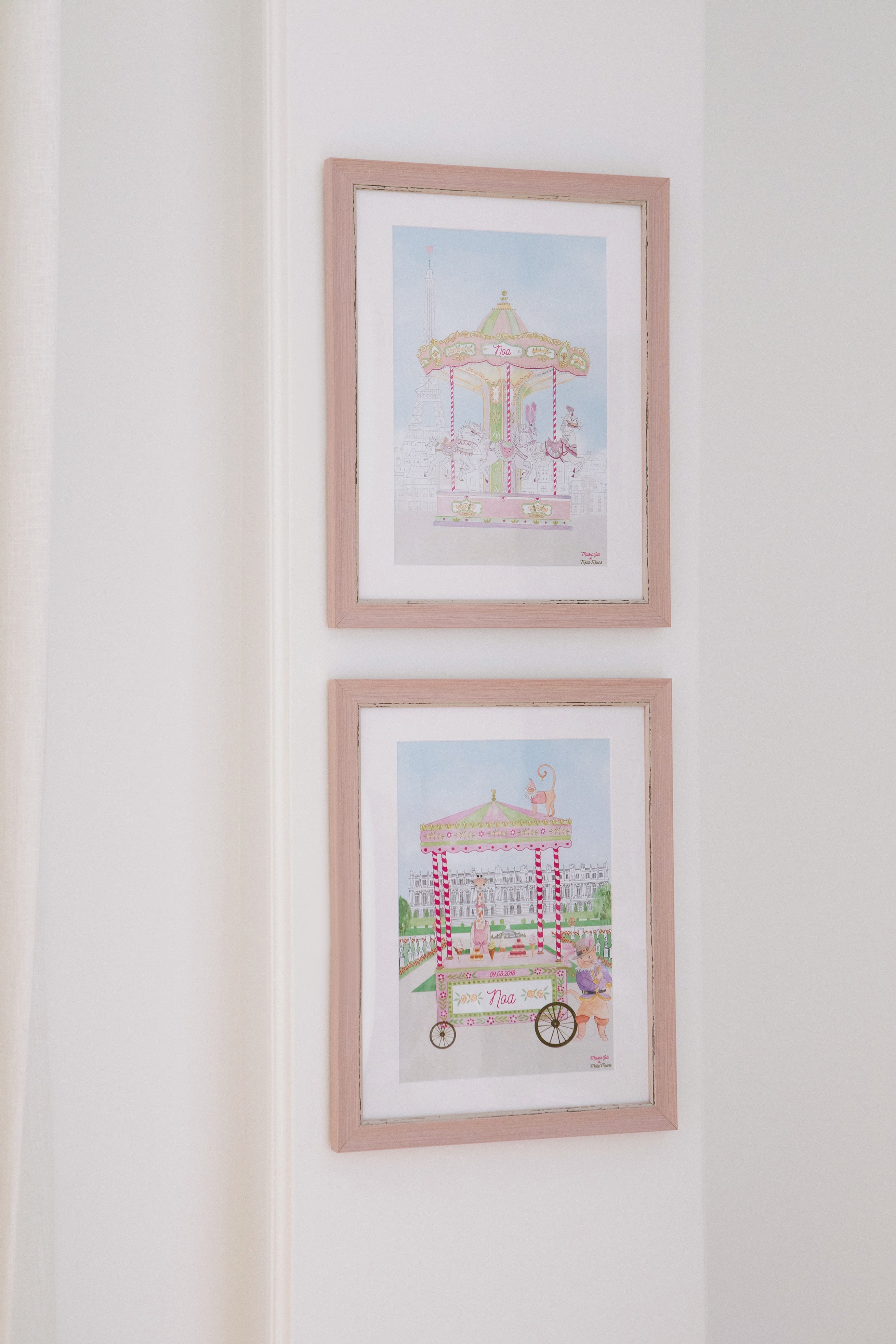 Personalised Carousel of The Trocadero Illustration for Girls