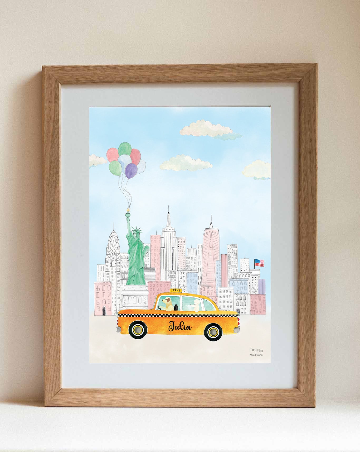 The Personalised Yellow Taxi of New York for girls