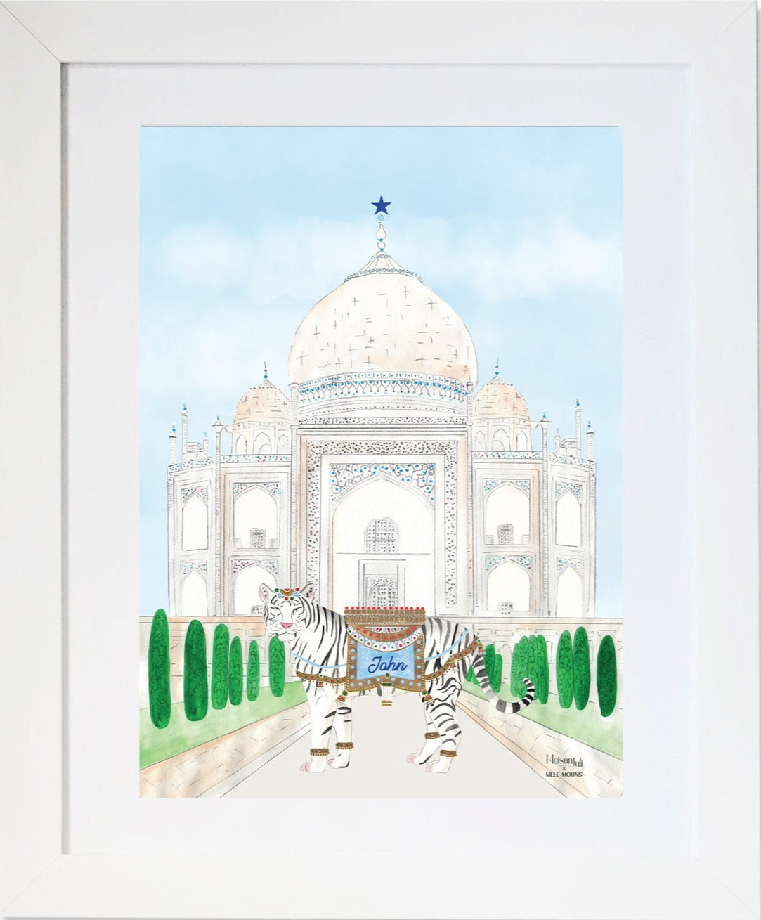 The tiger of the Taj Mahal for Boys