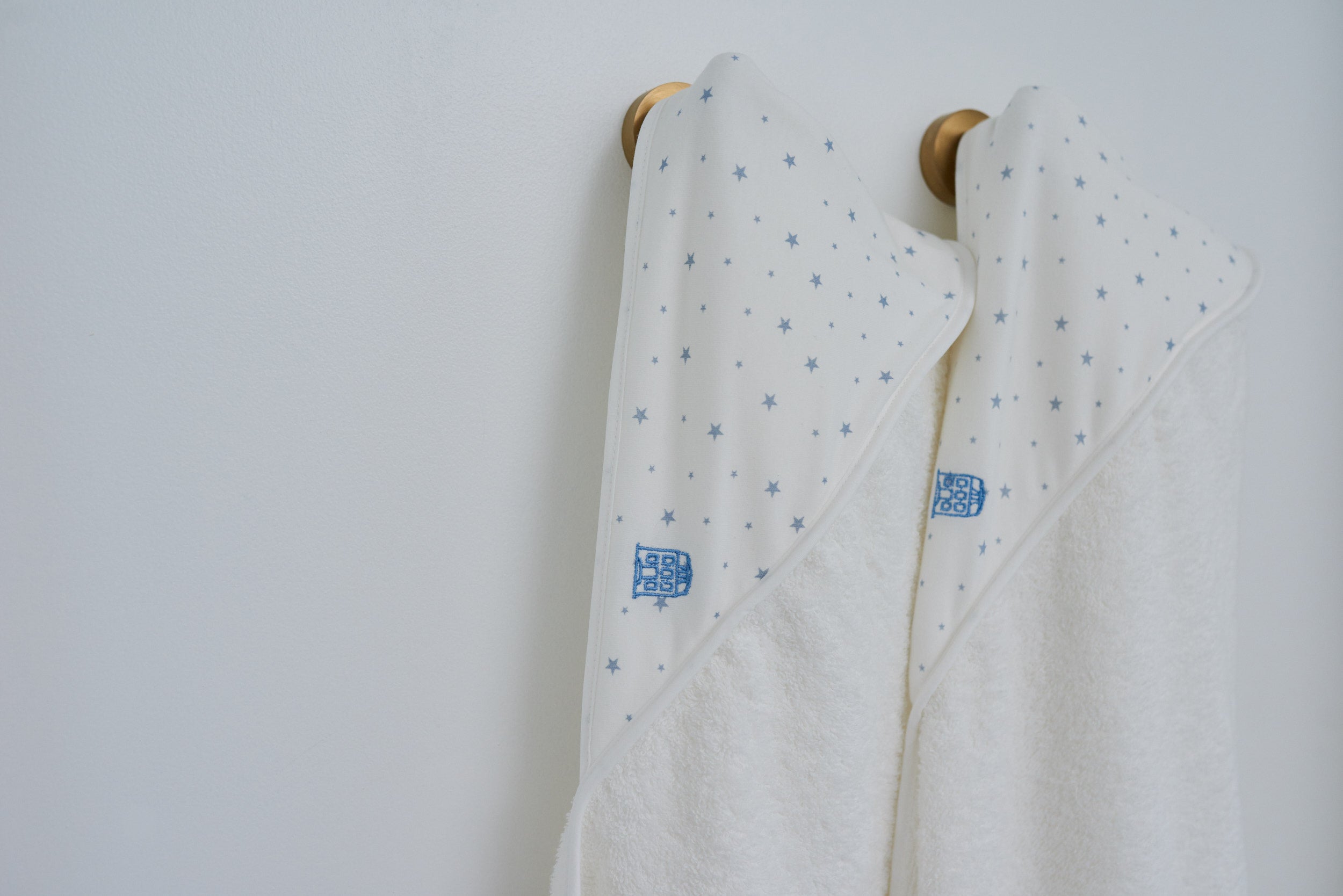 Blue new born hooded towel
